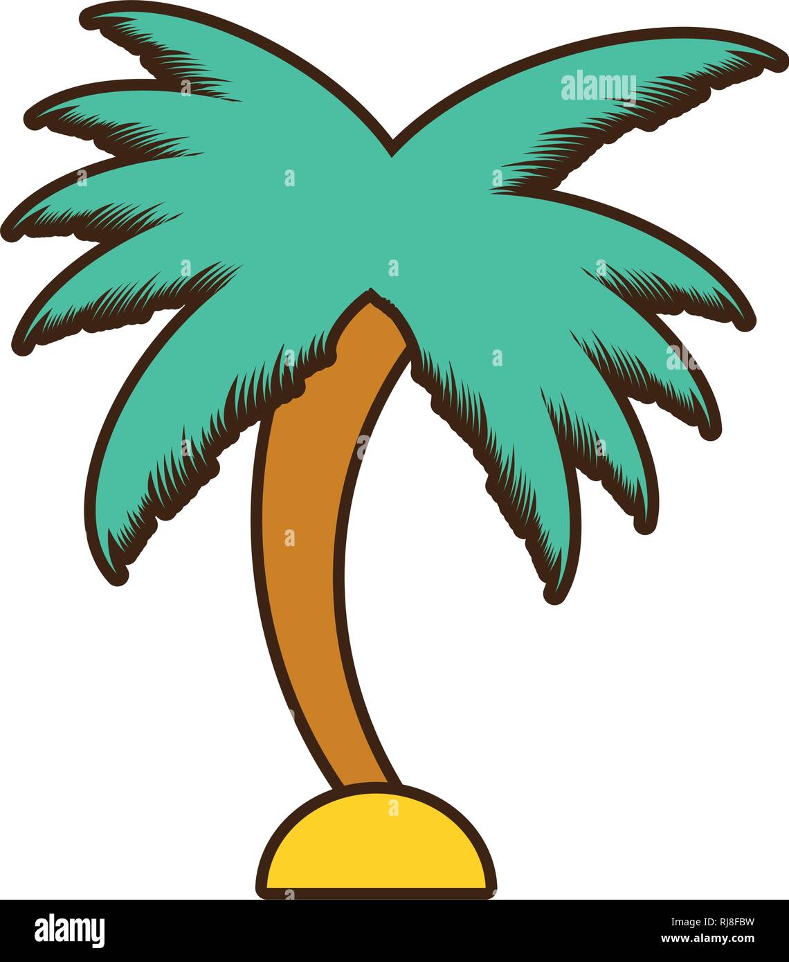 tree palm isolated icon vector illustration design Stock Vector Image ...
