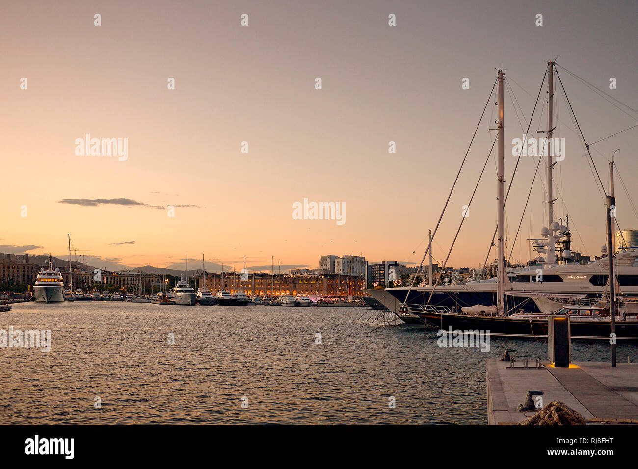 Jachthafen von Barcelona Stock Photo