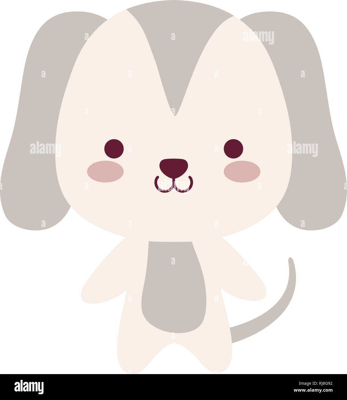 cute and little dog character vector illustration design Stock Vector ...