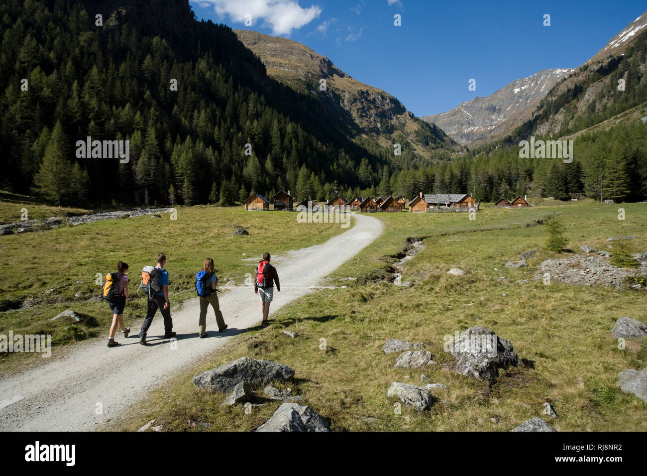 Wandern  bei der Göriachalm, Lungau, Salzburger Land, Österreich Stock Photo