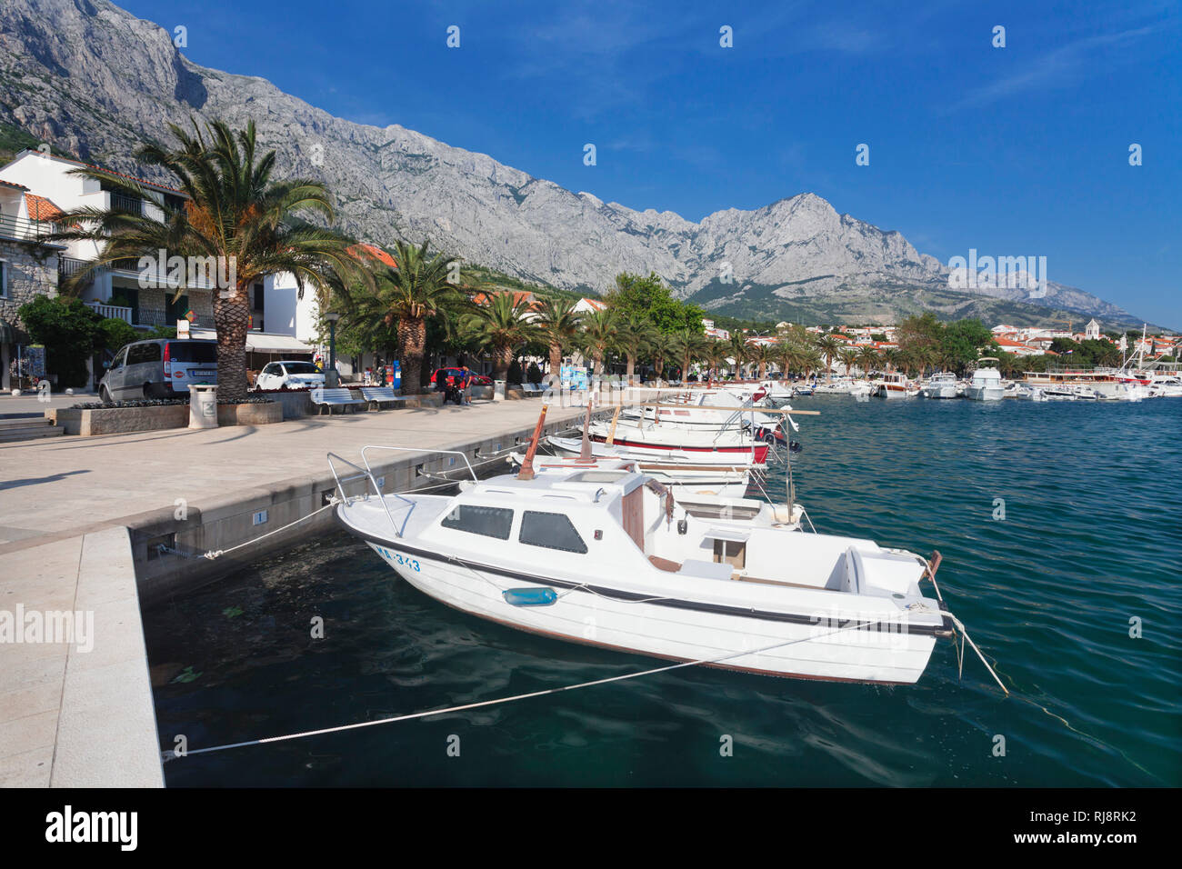 Baska Voda, Makarska Riviera, Dalmatien, Kroatien Stock Photo