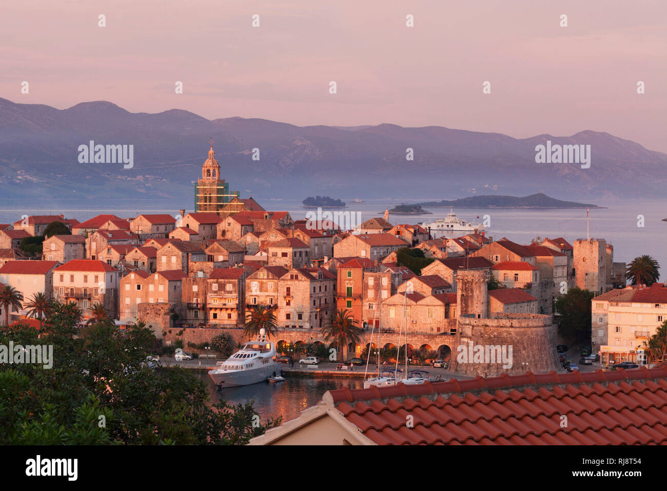 Korcula, Insel Korcula, Kroatische Adriaküste, Dalmatien, Kroatien Stock Photo