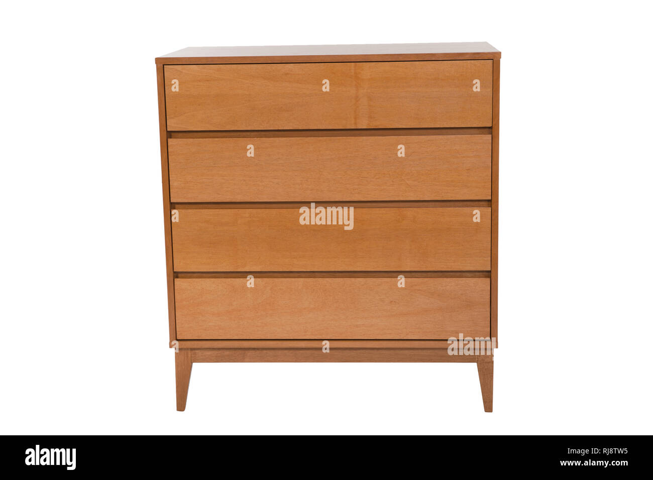 Wooden chest of drawers isolated on white background Stock Photo - Alamy