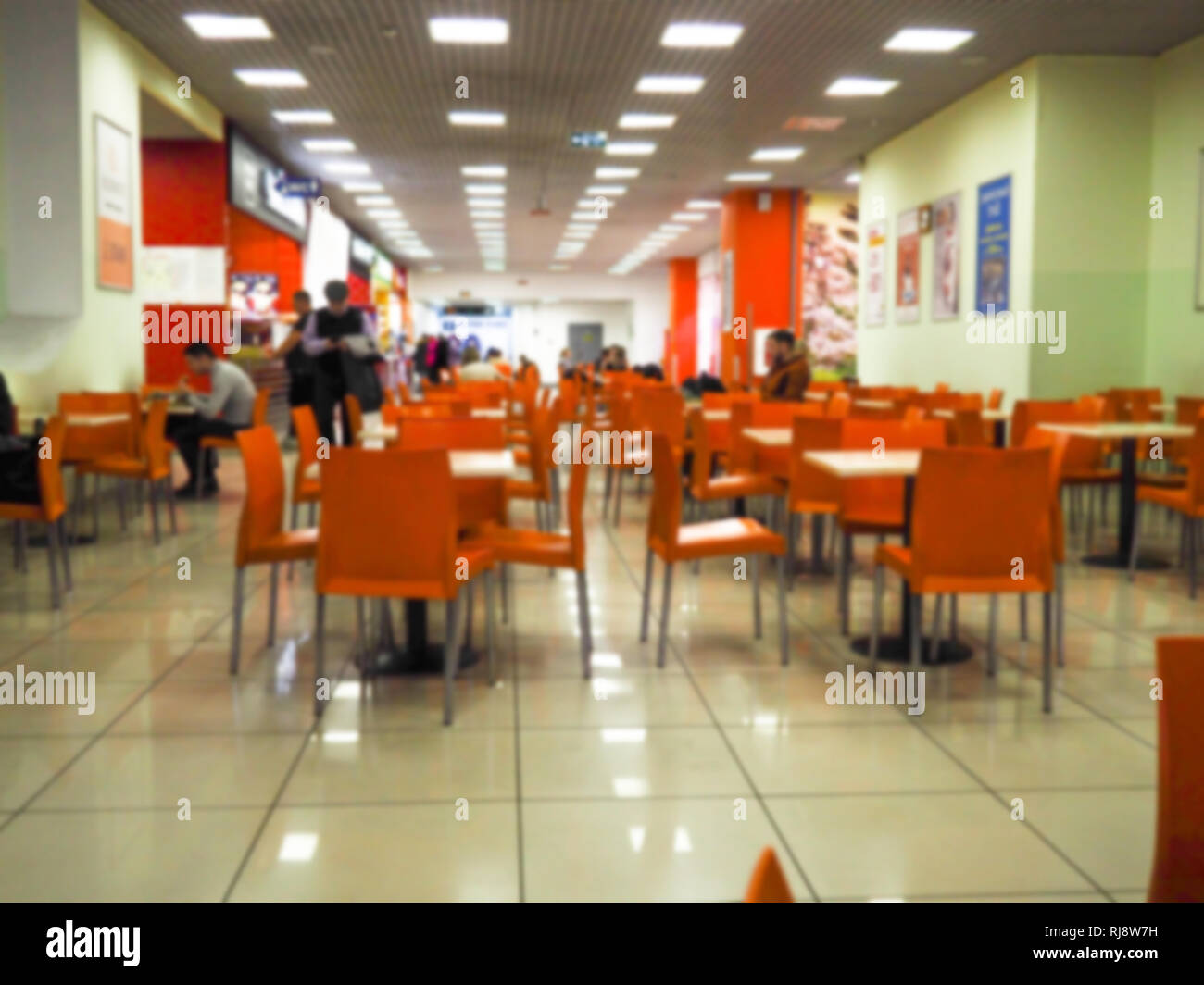 Empty Yellow Color Chairs Arranged In The Row With The