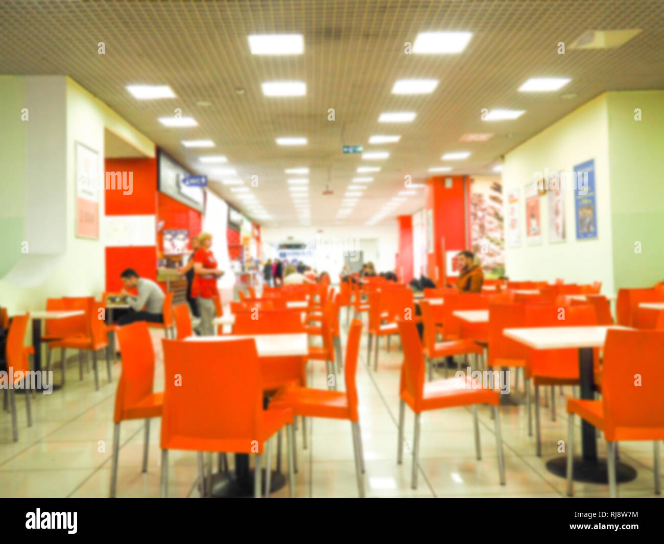 Empty Yellow Color Chairs Arranged In The Row With The