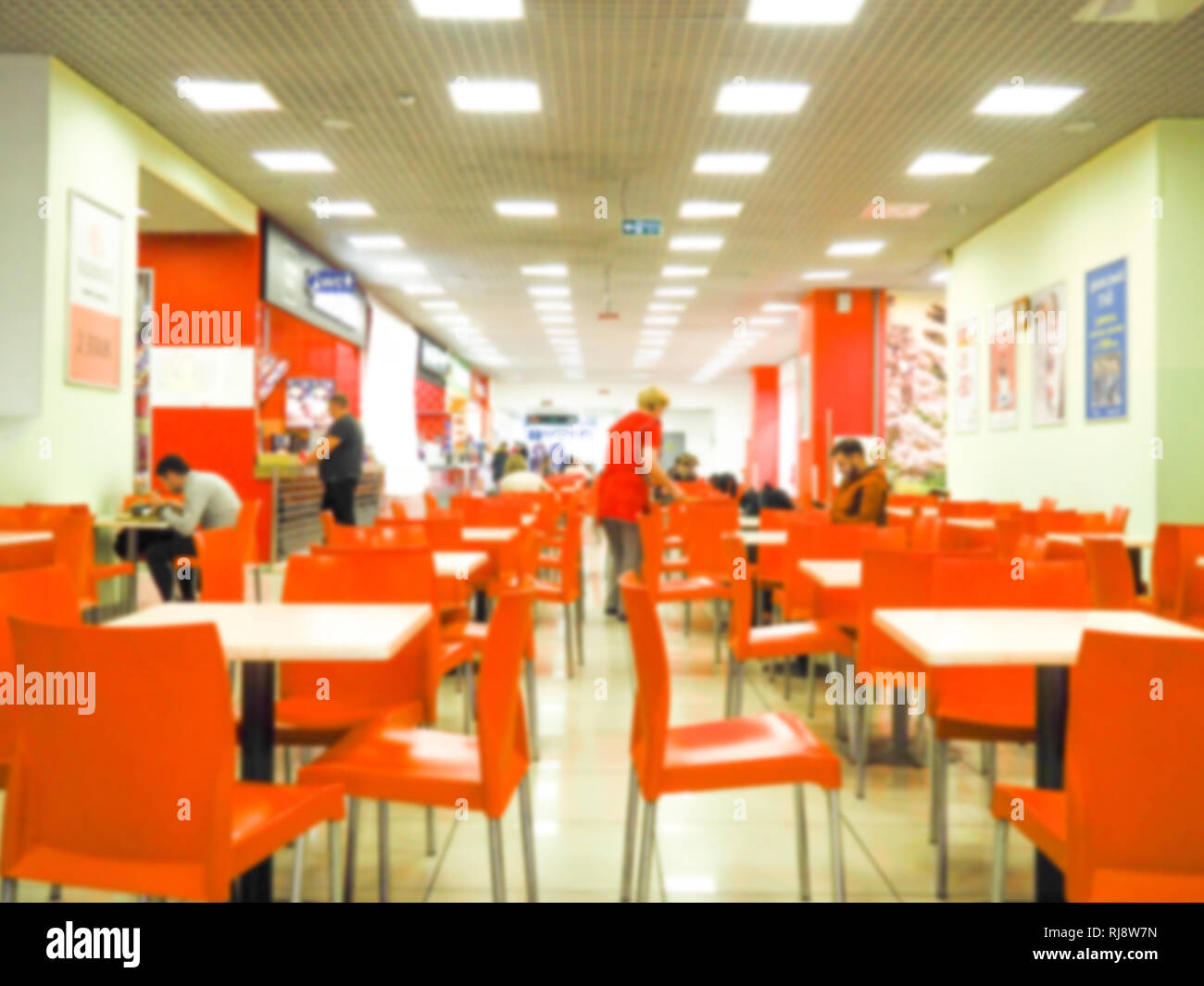 Empty Yellow Color Chairs Arranged In The Row With The