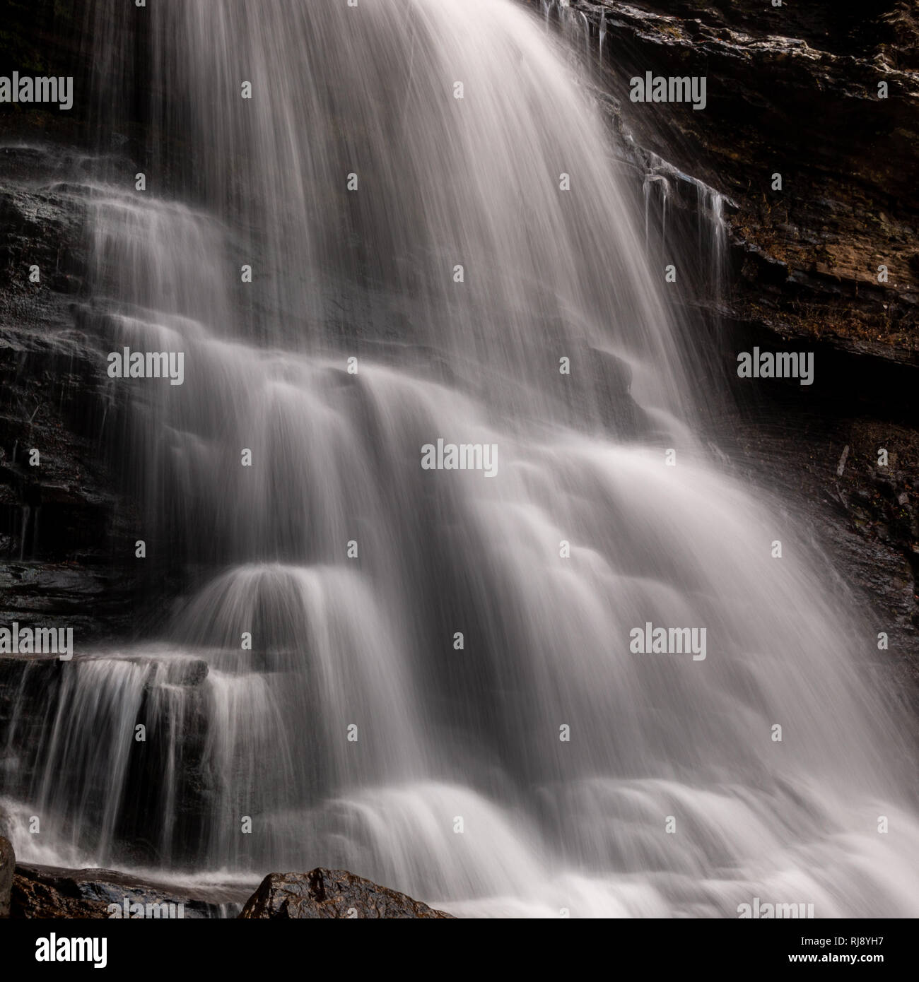 Waterfall close up Cathedral Falls Gauley Bridge WV Stock Photo