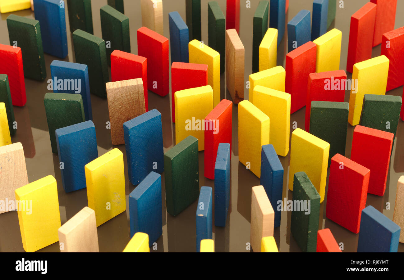 Color blocks from order to chaos and back Stock Photo Alamy