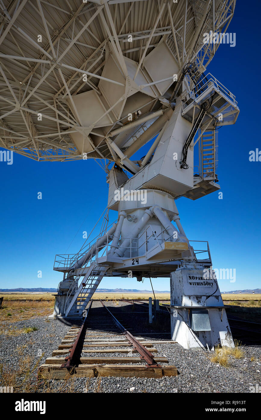 Radio astronomy antenna, dishes, at the Very Large Array, VLA, New