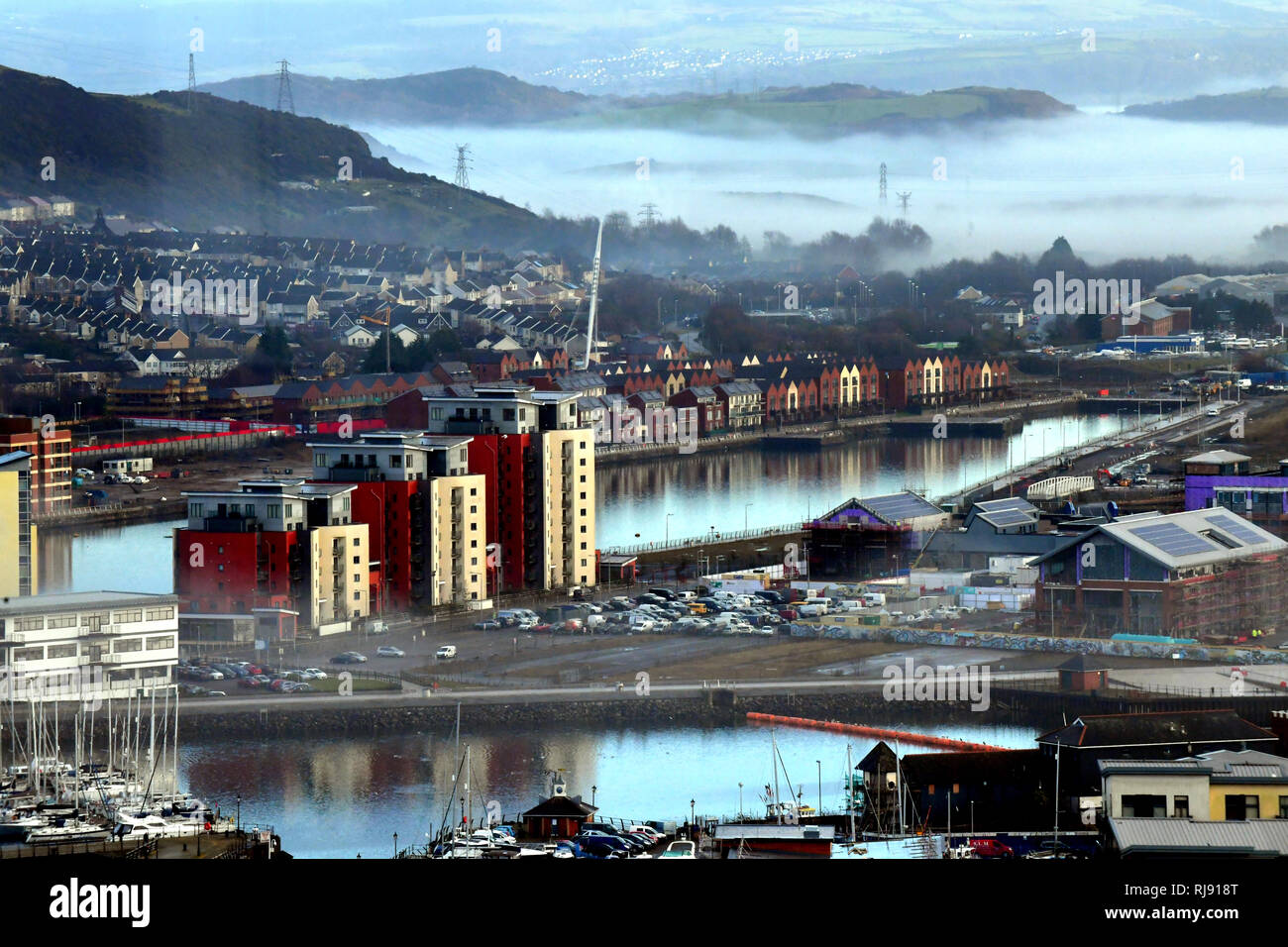 weather photos Swansea a Pretty Misty City Pictured SA1 and Swasnea