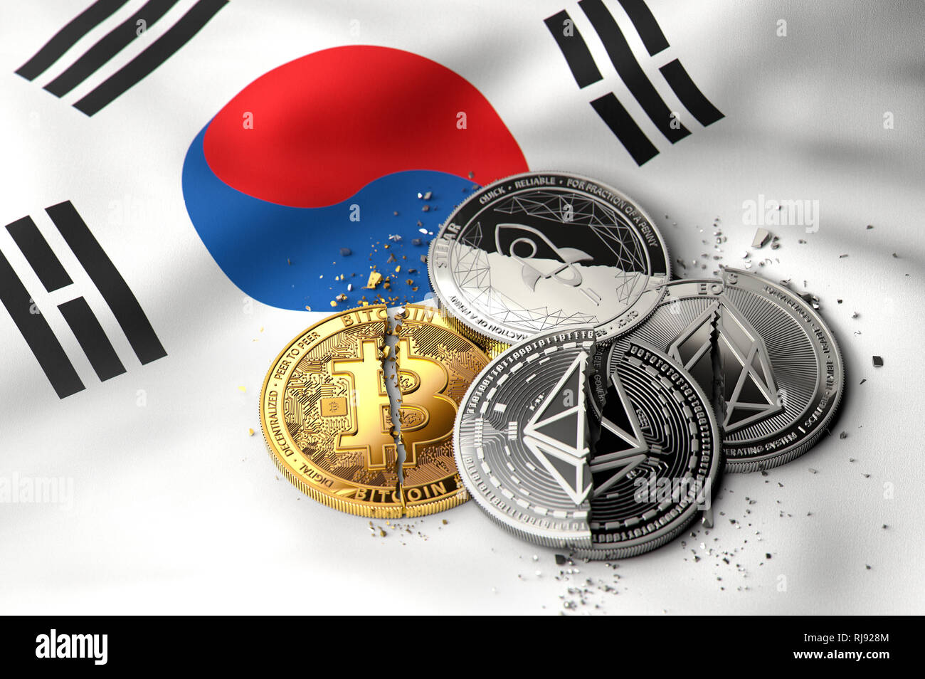 South korea coin hi-res stock photography and images - Alamy