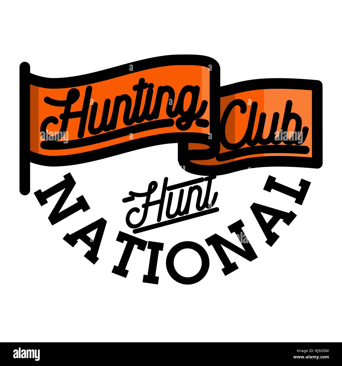 Color Vintage Hunting Club Emblem Label Badge And Design Elements Vector Illustration Eps 10 Stock Vector Image Art Alamy