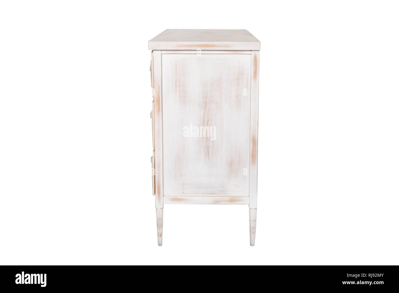 White wooden chest of drawers isolated on white background Stock Photo ...