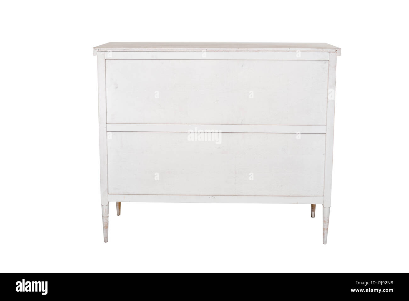 White wooden chest of drawers isolated on white background Stock Photo ...