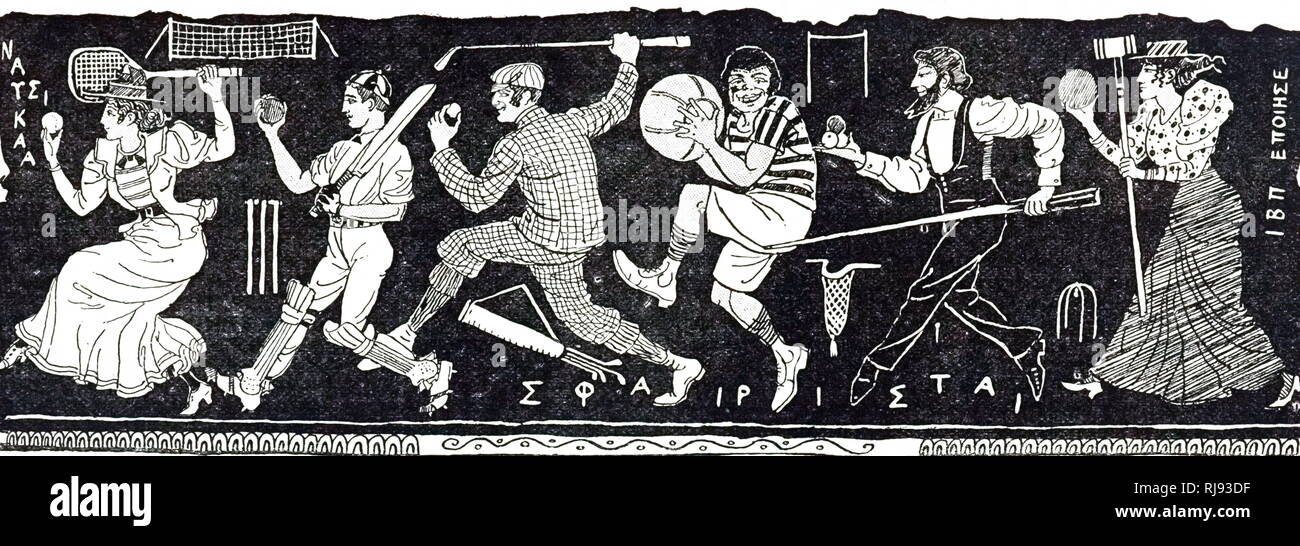 A cartoon commenting on the revival of interest in Ancient Greece which culminated in the first modern Olympiad in 1896. Dated 19th century Stock Photo - Alamy A cartoon commenting on the revival of interest in Ancient Greece which culminated in the first modern Olympiad in 1896. Dated 19th century Stock Photo - Alamy