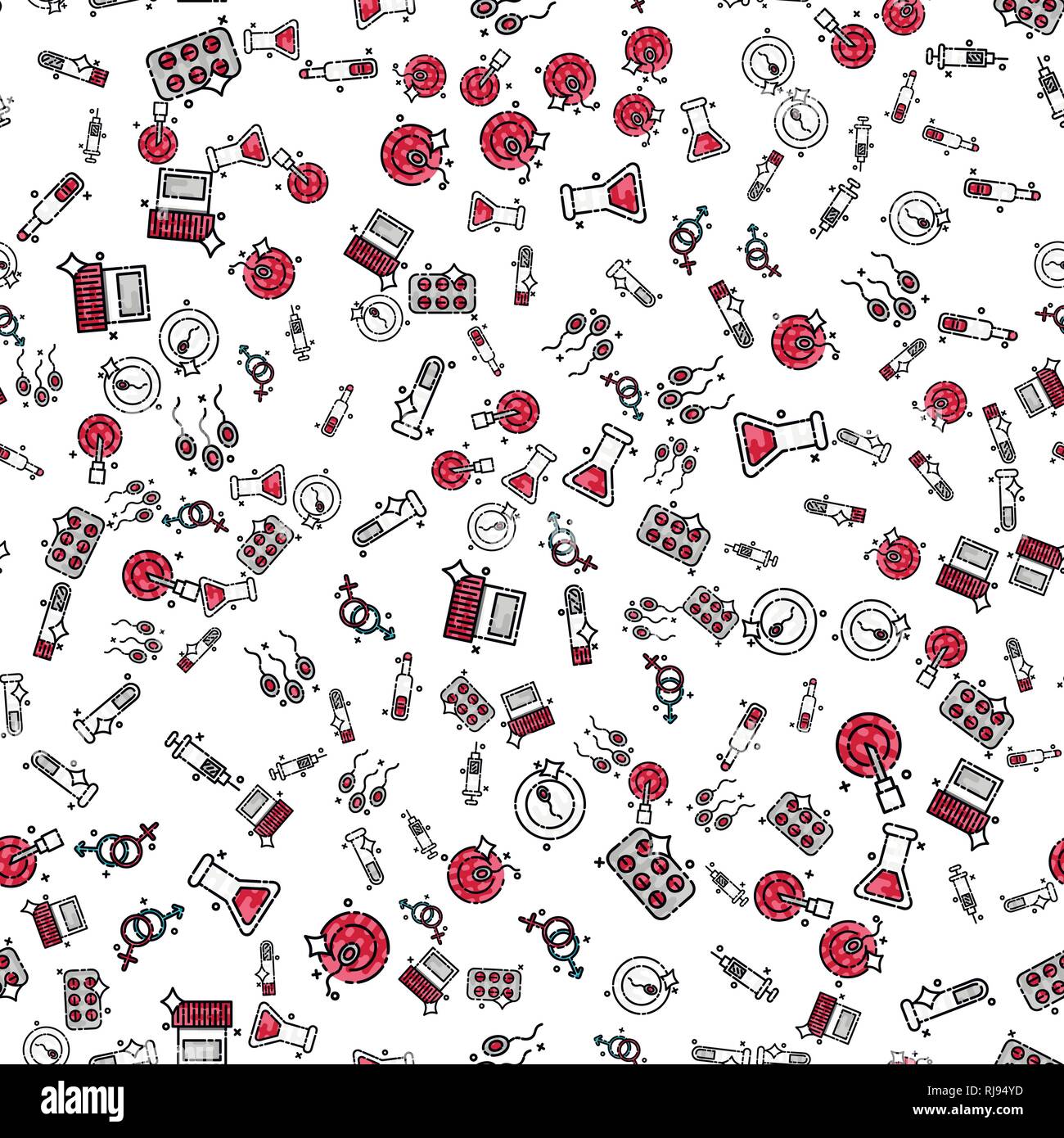 Colored artificial insemination pattern. Vector illustration, EPS 10 Stock Vector