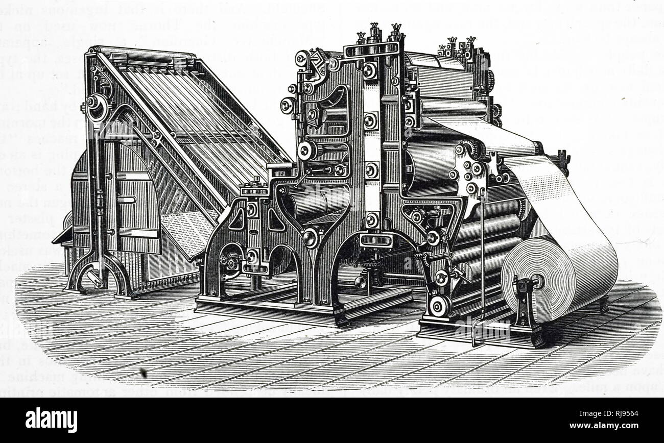 Illustration rotary printing press hires stock photography and images