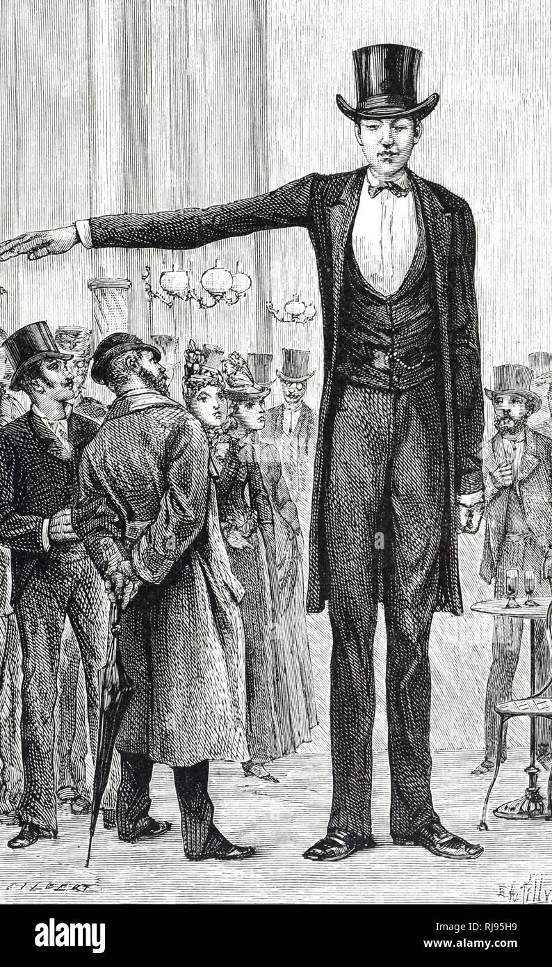 An engraving depicting Francois Winckelmeler, an Austrian giant who was 8  feet and 6 inches (2