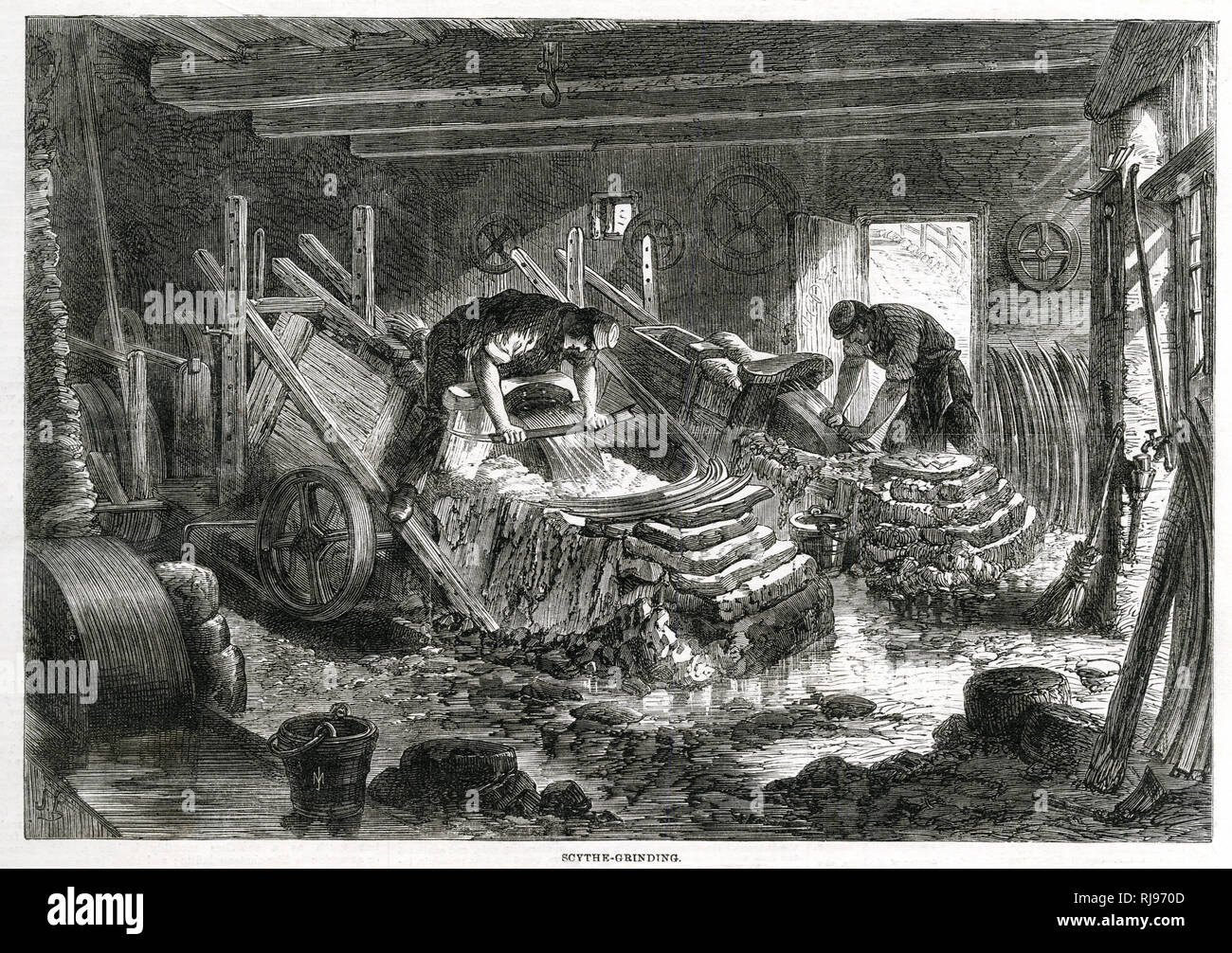Sheffield Steel manufactures 1866 Stock Photo