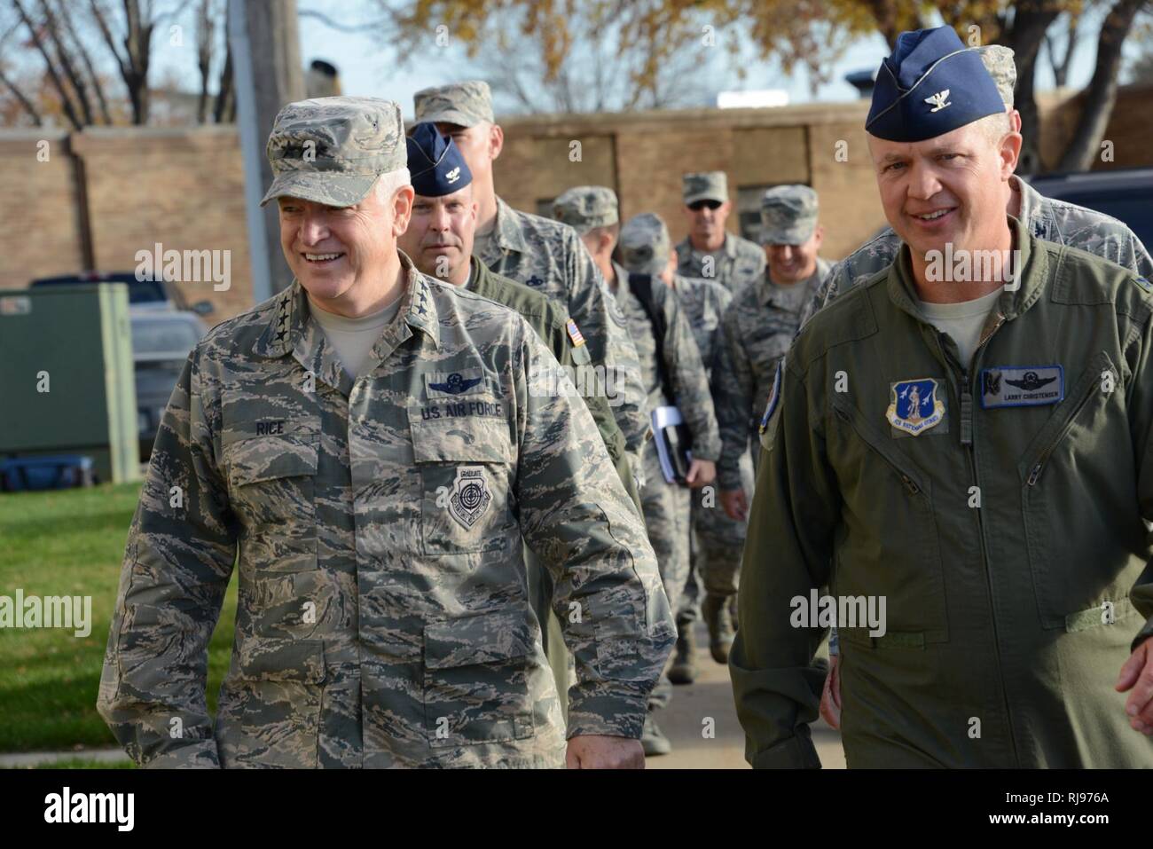 Air National Guard Director, Lt. Gen. Scott Rice, speaks with Col ...