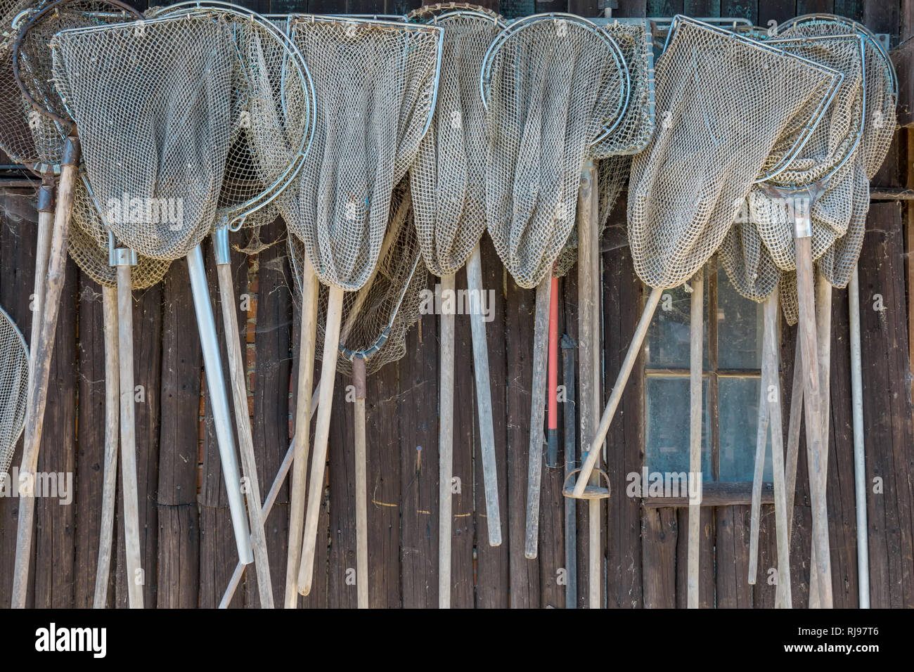 Hanging landing nets hi-res stock photography and images - Alamy