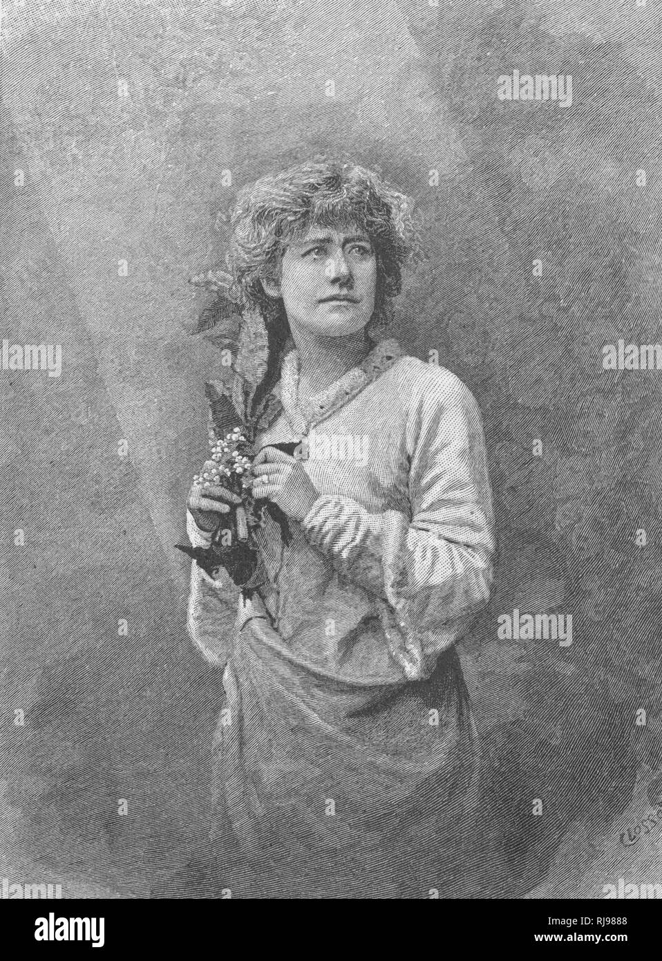 Ellen Terry in the role of Ophelia in "Hamlet Stock Photo - Alamy