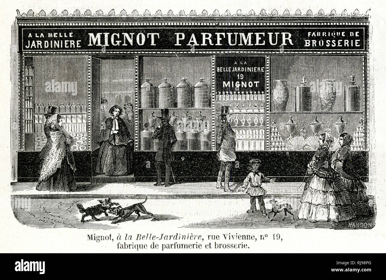 French perfume shop 1854 Stock Photo