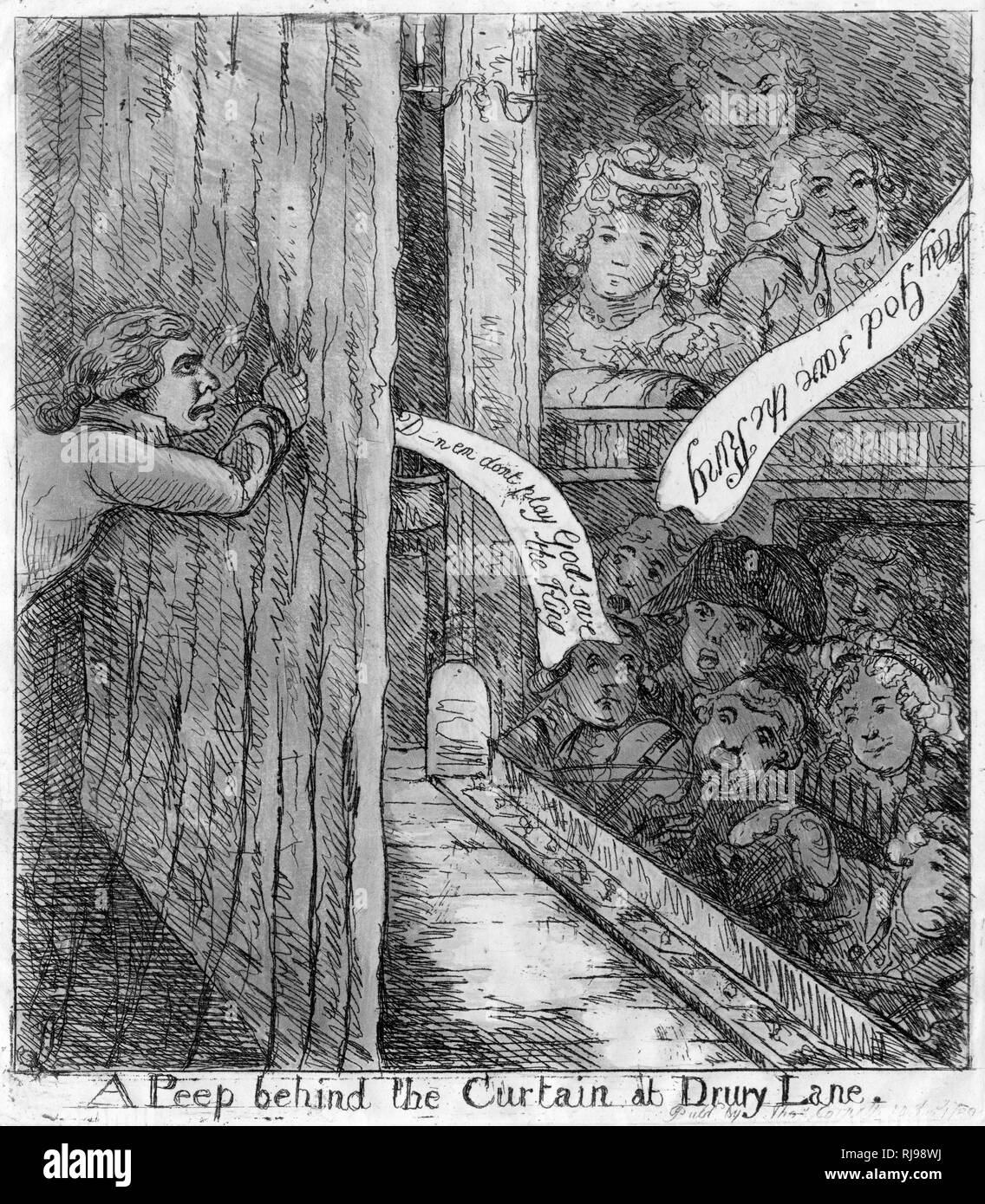 PEEP FROM BEHIND CURTAIN Stock Photo Alamy