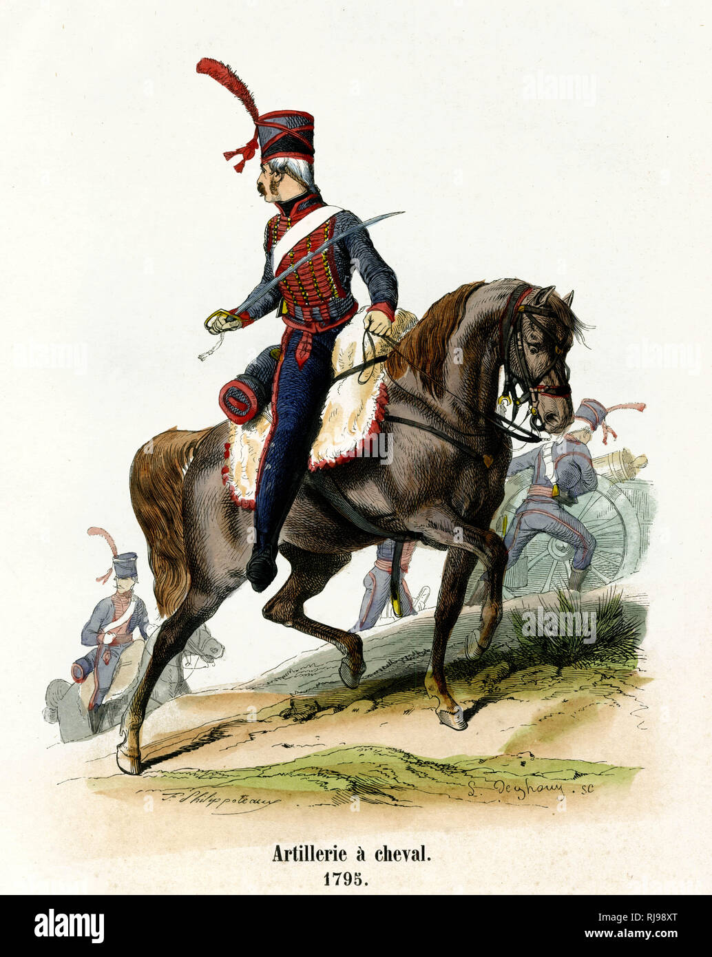 A French cavalryman of the ARTILLERIE A CHEVAL (horse artillery) in the