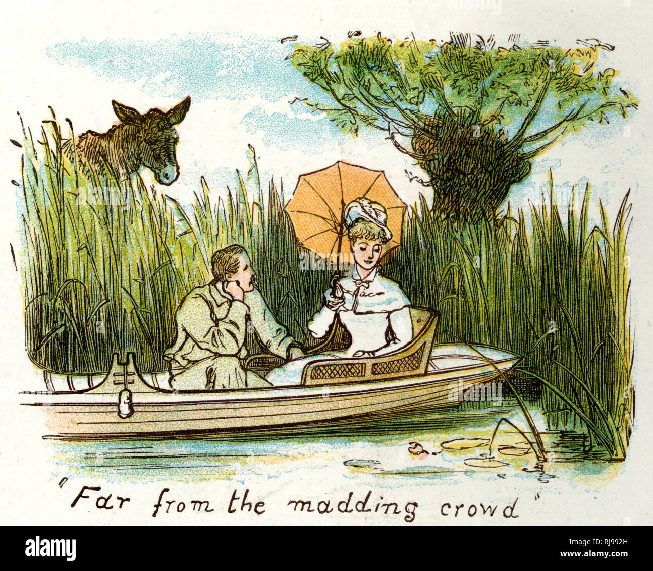 TWO AMONG THE REEDS 1879 Stock Photo - Alamy