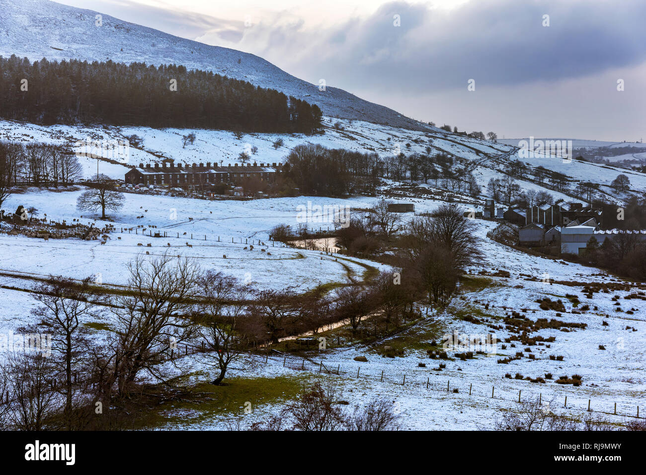 Bradbury Lane, Dovestone, Greenfield, Oldham, Lancashire UK Stock Photo