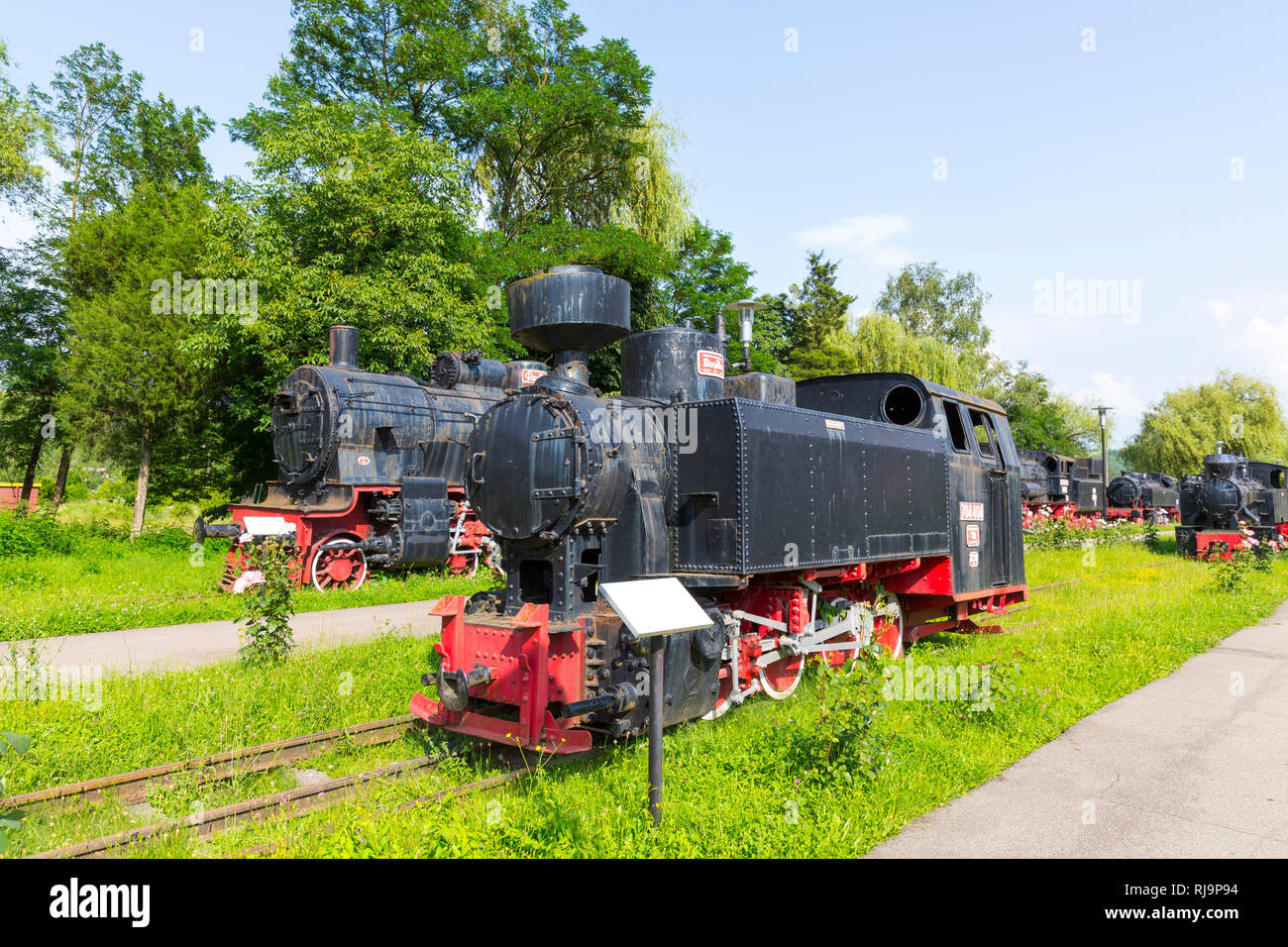 Freilicht-Dampflokmuseum, Dampflokomotiven Ausstellung, Reschitz, Re?i?a, Cara?-Severin, Banat, Rumänien, Romania Stock Photo