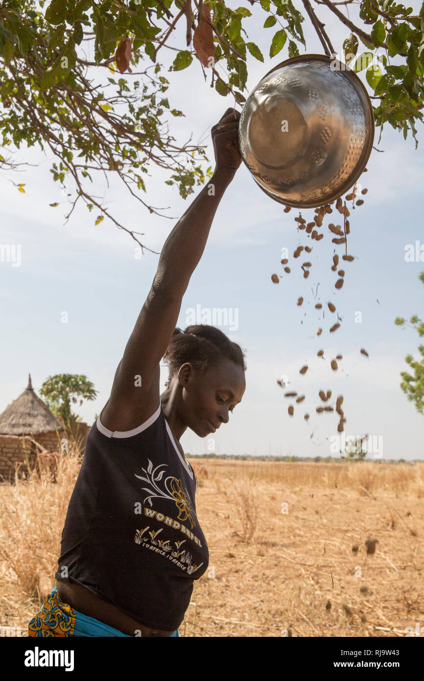Bissiga Village, Yako, Burkina Faso, 29th November 2016; A villager