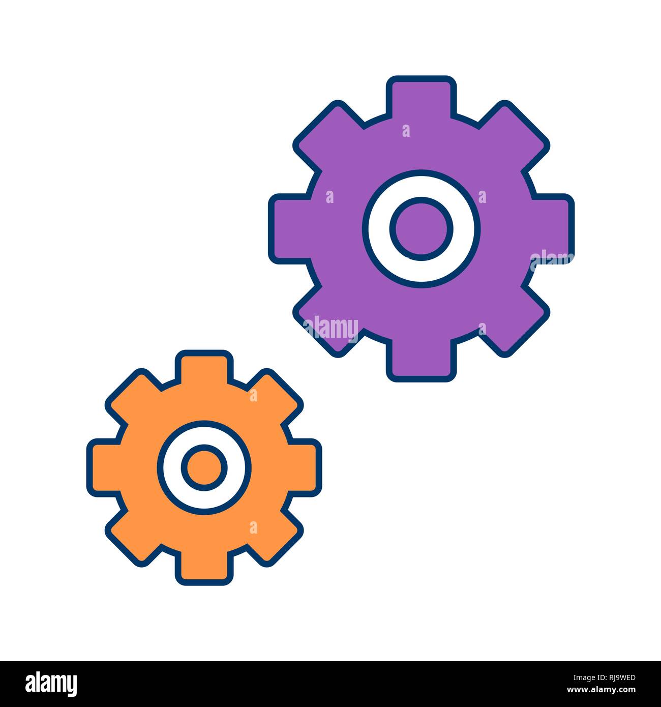 Vector Settings Icon Stock Photo - Alamy