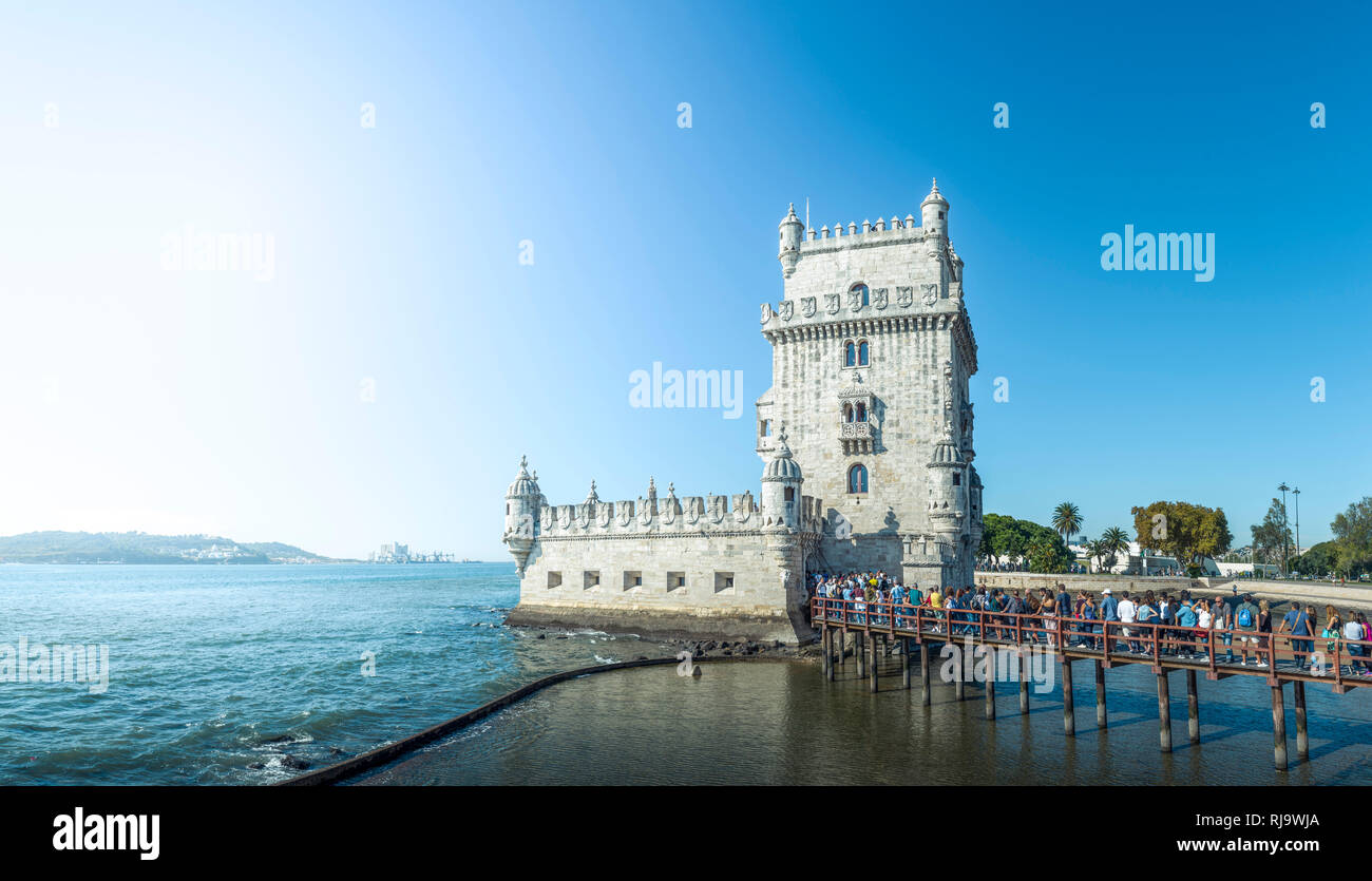 Europa, Portugal, Lissabon, Torre, Turm, Belem, Torre de Belem Stock Photo