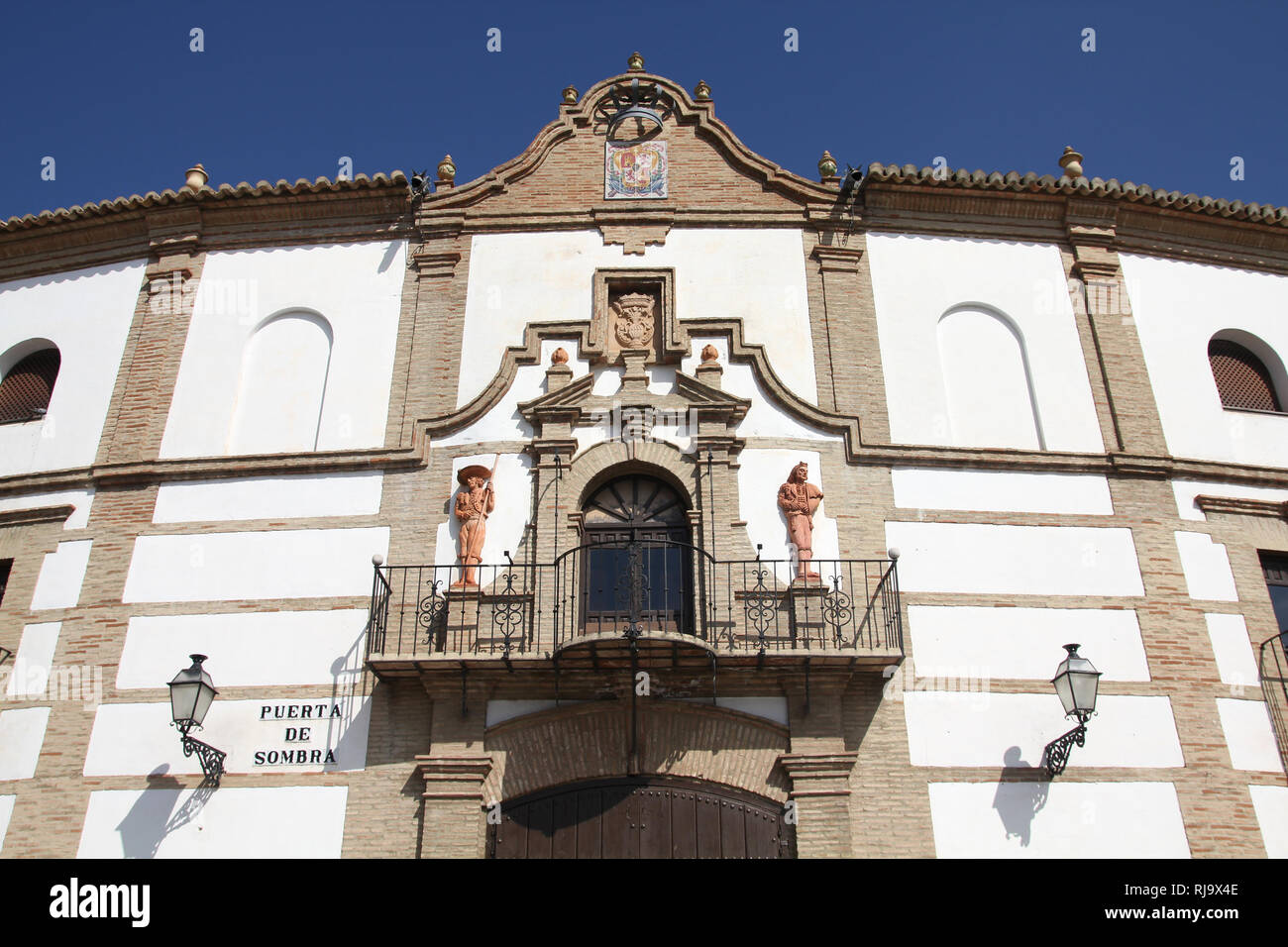 Antequera in Andalusia region of Spain. Typical Spanish town. Bull ring stadium. Stock Photo