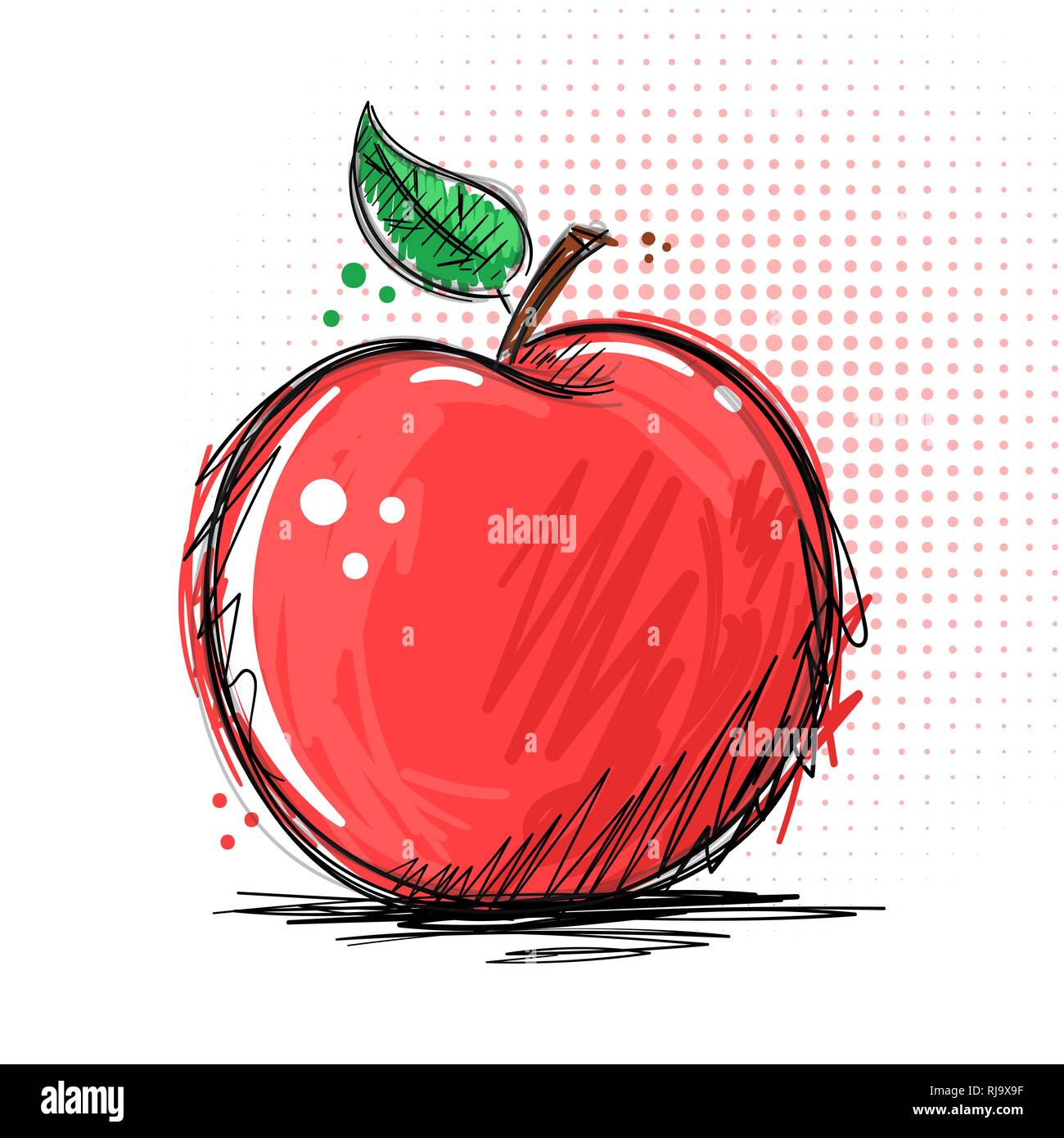 Apple illustration hi-res stock photography and images - Alamy