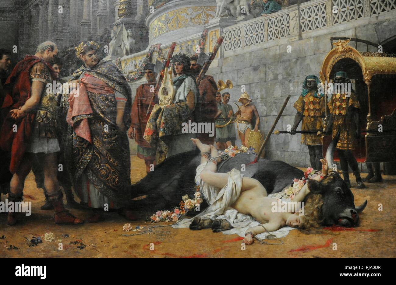 Henryk Siemiradzki (1843-1902). Pintor polaco. La Dirce cristiana, 1897. Detalle. Museo Nacional de Varsovia. Polonia. Stock Photo