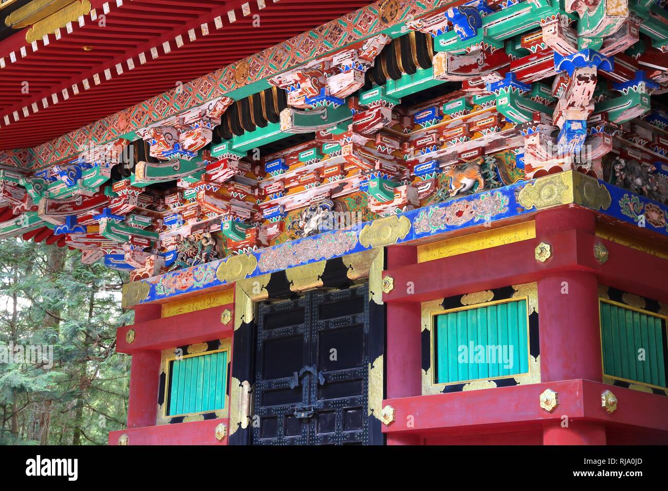 Nikko, Japan - UNESCO World Heritage Site. Part of Tosho-gu Shinto shrine. Stock Photo