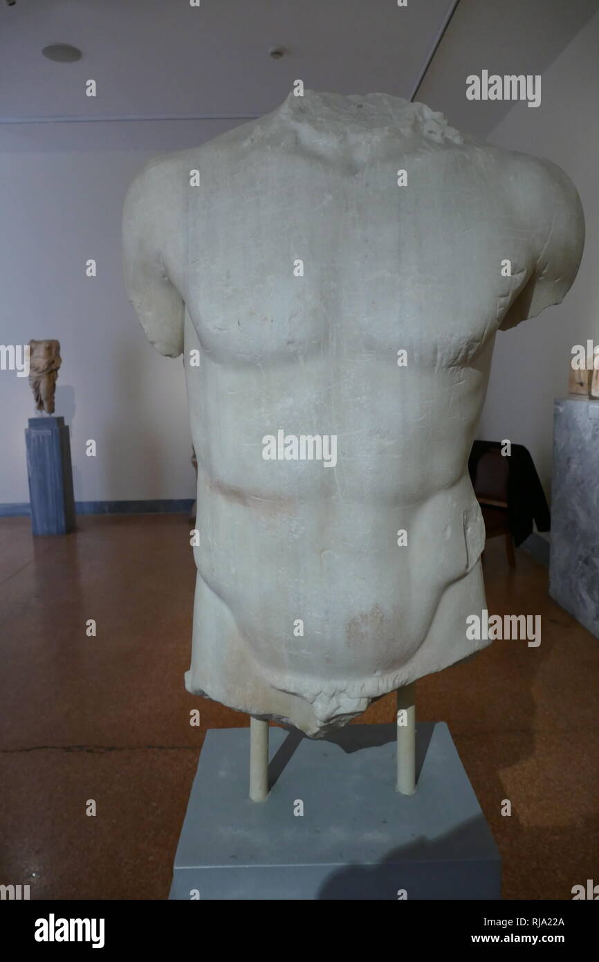 Roman copy of a Greek Apollo statue; by Phidias. 450 BC Stock Photo