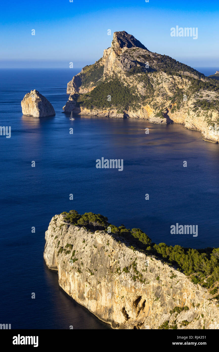 Formentor peninsula, northeast of the island of Mallorca, Mediterranean Sea, Balearic Islands, Spain, Southern Europe Stock Photo