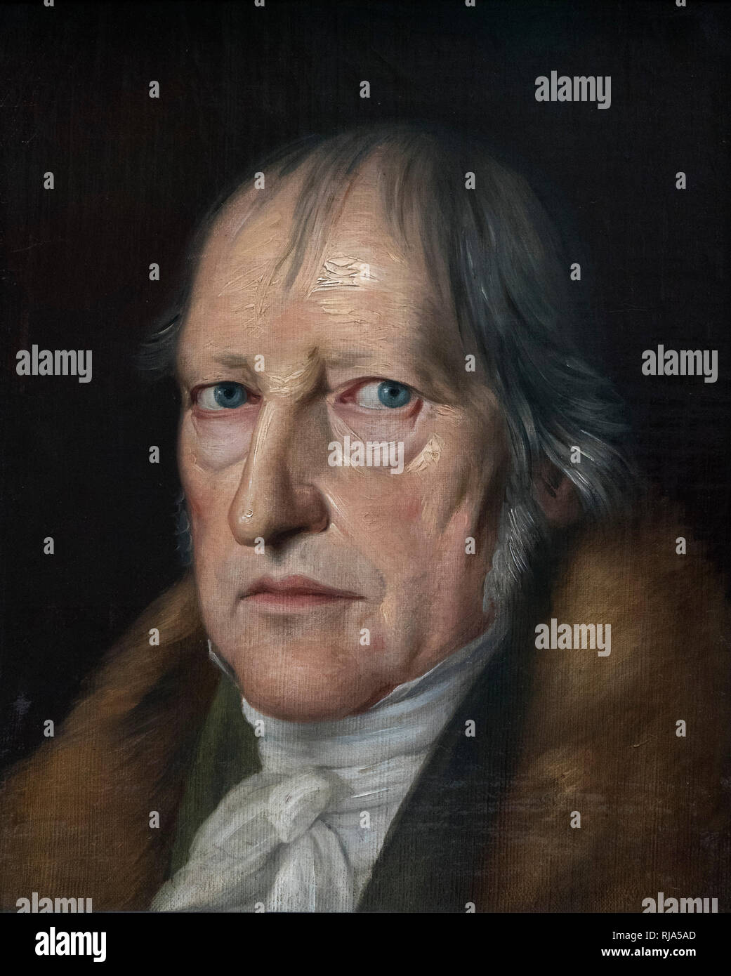 Jacob Schlesinger (1792-1855), Portrait of the Philosopher Georg Friedrich Wilhelm Hegel, 1831. Der Philosoph Georg Friedrich Wilhelm Hegel. Alte Nati Stock Photo
