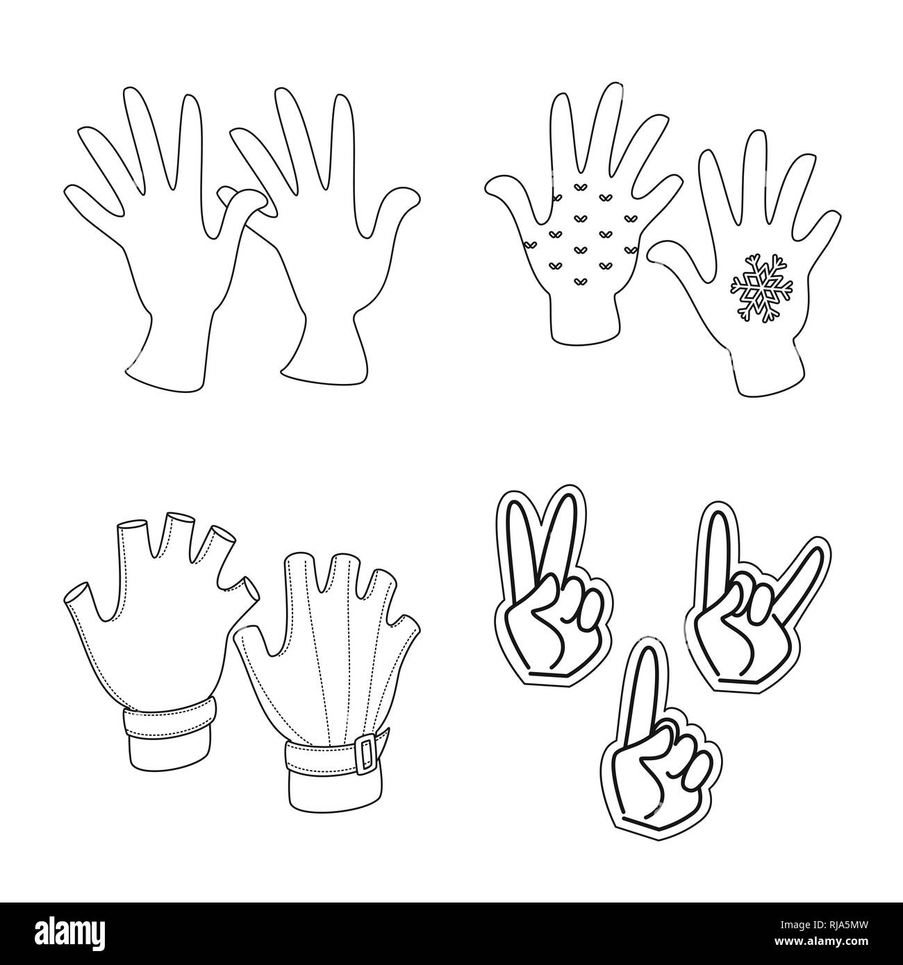 Isolated object of accessory and style icon. Set of accessory and distinctive stock symbol for web. Stock Vector
