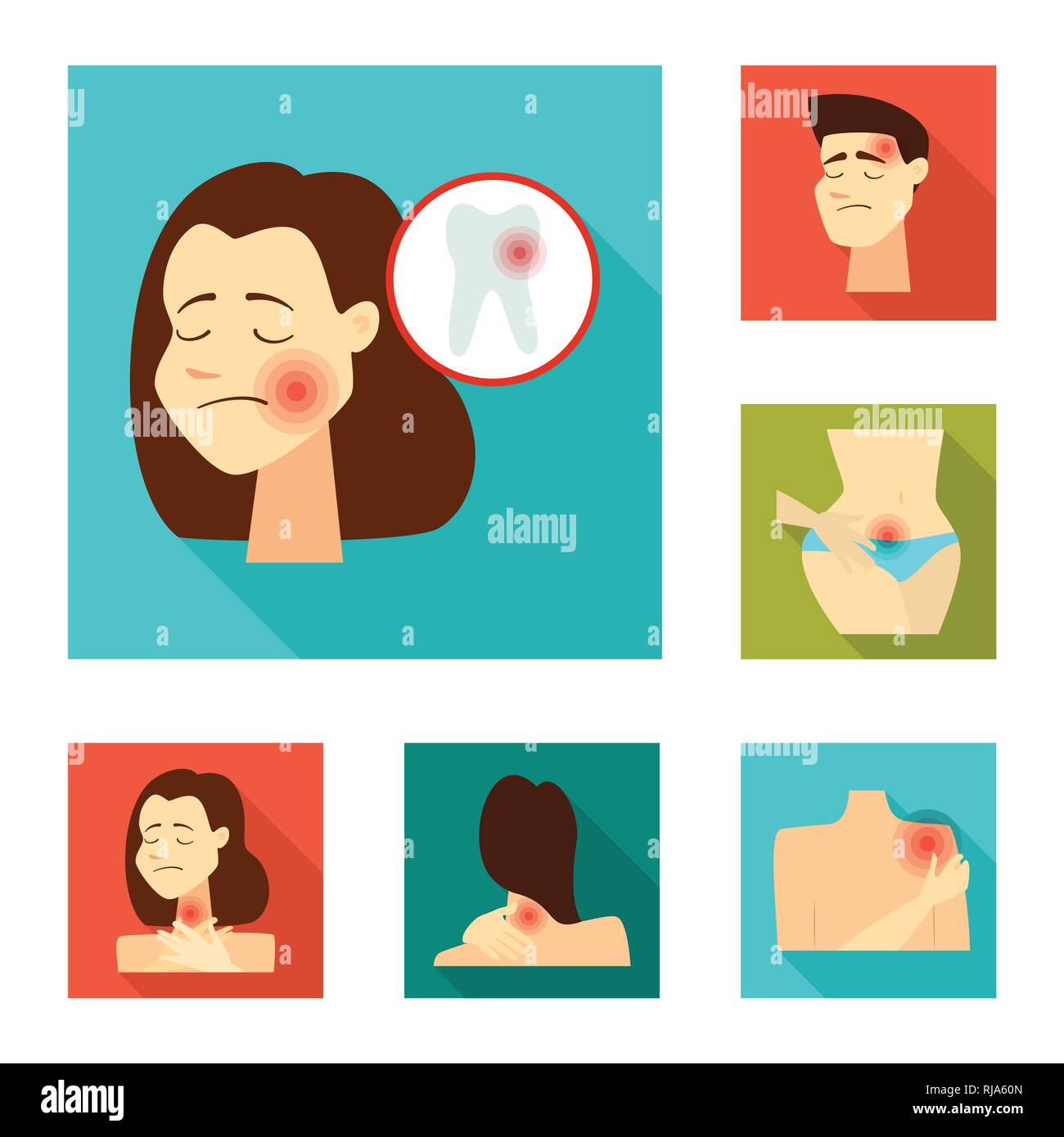 Vector design of damage and wound icon. Collection of damage and ...