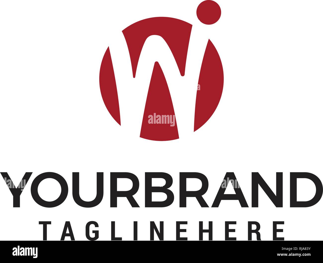 Initial letter W logo Design Template Stock Vector