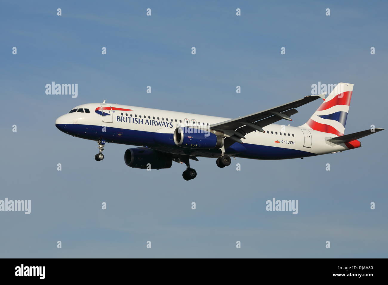 British Airways Airbus A320 passenger aircraft, reg. no G-EUYM. Stock Photo