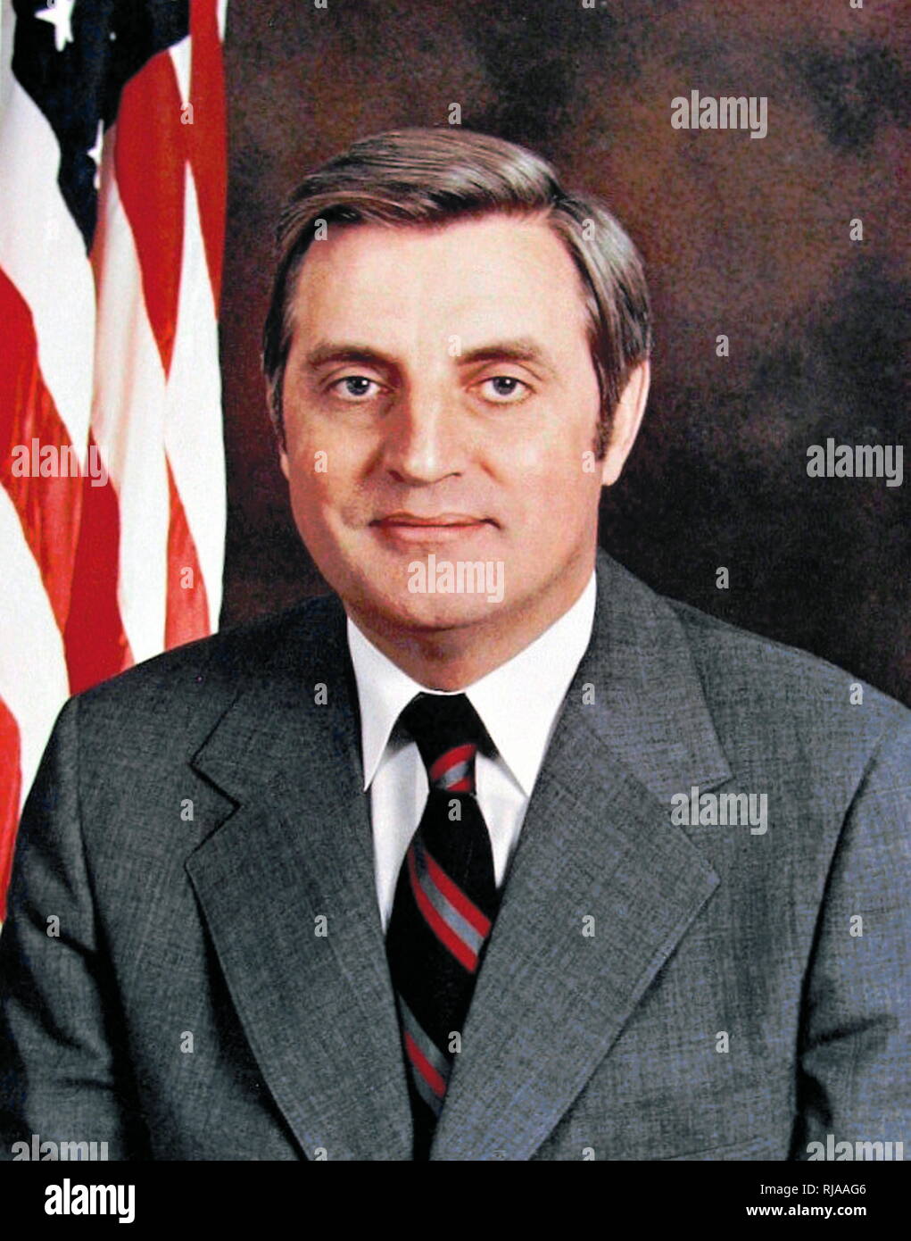 Walter Frederick 'Fritz' Mondale (born January 5, 1928) is an American politician, diplomat and lawyer who served as the 42nd Vice President of the United States from 1977 to 1981, and as a United States Senator from Minnesota (1964–76). He was the Democratic Party's presidential nominee in the United States presidential election of 1984, but lost to Ronald Reagan in a landslide. Stock Photo
