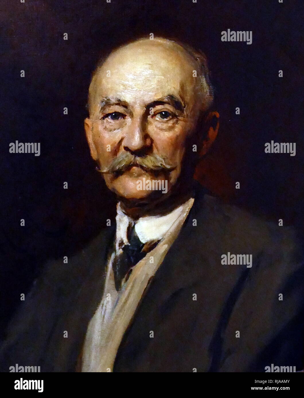 Thomas Hardy (1840 – 1928) Portrait by Hubert Herkomer. Thomas Hardy, OM (2 June 1840 – 11 January 1928) was an English novelist and poet. Stock Photo