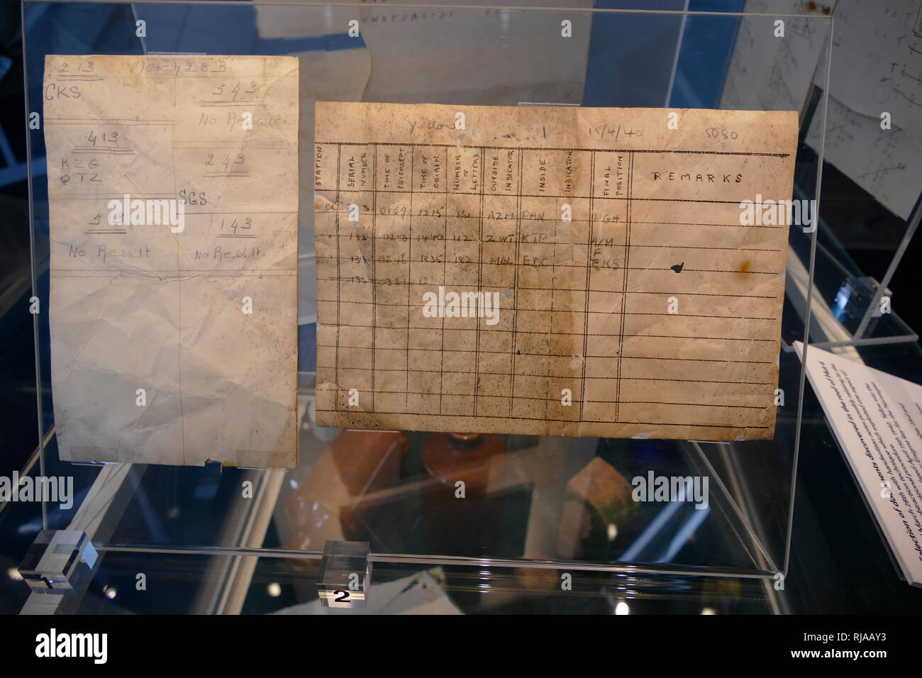 Code documentation from Bletchley Park. This was the central site for
