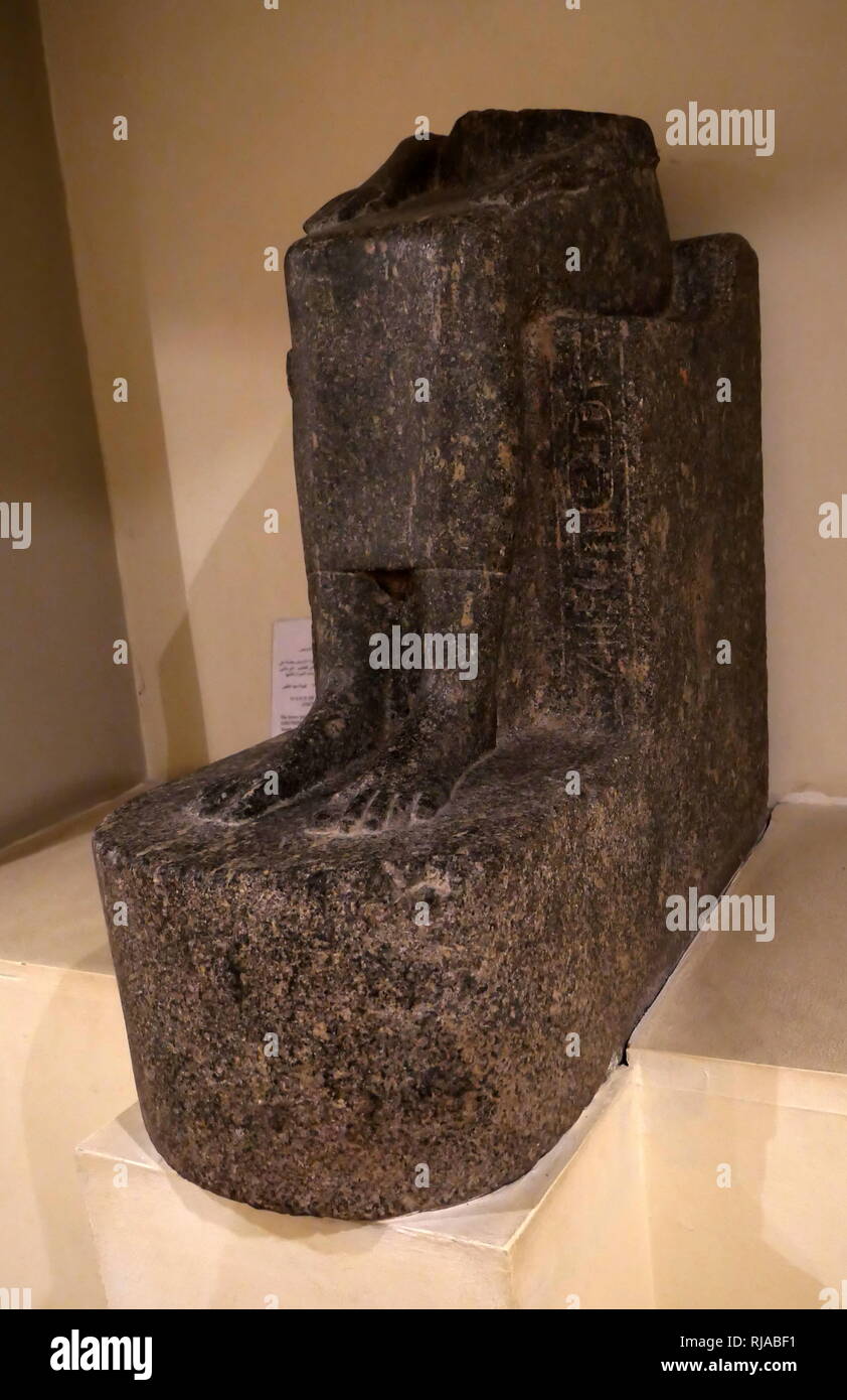 Statue of Princess Amenrdis 25th dynasty; Granite; Luxor Temple; Egypt. Amenrdis I (Hatneferumut), was a God's Wife of Amun during the 25th Dynasty of ancient Egypt. Originating from the Kingdom of Kush, she was the daughter of Pharaoh Kashta and Queen Pebatjma, and was later adopted by Shepenupet I. She went on to rule as high priestess, and has been shown in several artefacts from the period. Stock Photo
